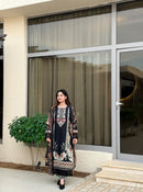 Black Lawn Printed Pakistani Suits