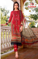 AASHA DESIGNER ASD 1074 1075 Premium Cotton Embroidered Suit
