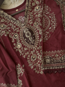 Luxury Pakistani Style Maroon Embroidered Salwar Kameez