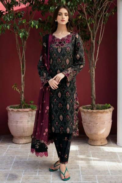 Hazzel 0114 Pure Cotton Print With Exclusive Embroidery Patches Work Pakistani Suits