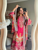 Floral Printed Embroidered Pakistani Casual Suit