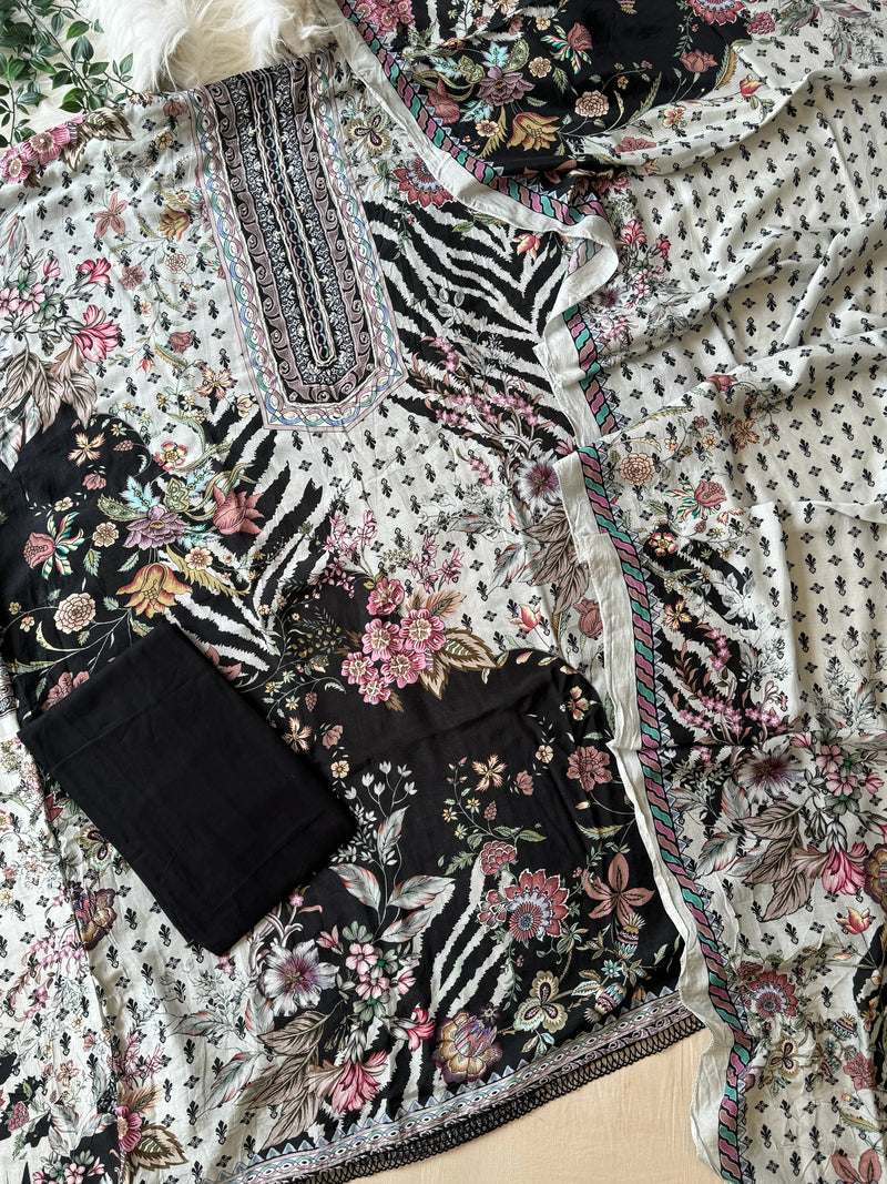 Shree Fabs KT 249 Pure Viscous Maslin Digital Print With Aari And Hand Work Readymade Pakistani Suits