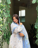 Hazzel 0309 Pure Cotton Printed And Embroidery Patches Pakistani Suits