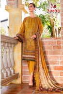 AASHA DESIGNER ASD 1074 1075 Premium Cotton Embroidered Suit