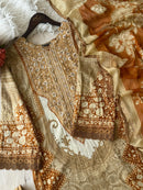 Premium Pakistani Style Embroidered Cotton Suit Set