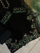 Midnight Bloom Embroidered Pakistani Suit Set