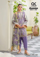 Al Karam Kesariya Magic In Print Vol 19 Karachi Dress Material