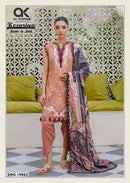 Al Karam Kesariya Magic In Print Vol 19 Karachi Dress Material