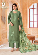 Alok Suit Desi Girl Vol-6 Premium Viscose Muslin Printed Embroidered Suit