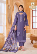 Alok Suit Desi Girl Vol-6 Premium Viscose Muslin Printed Embroidered Suit