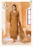 Alok Suit Desi Girl Vol-6 Premium Viscose Muslin Printed Embroidered Suit