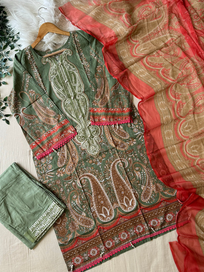 Taj Creations 562 Pure Cotton Print Casual Pakistani Suits
