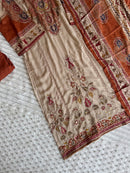 Premium Muslin Pakistani Embroidered Salwar Suit With Printed Dupatta