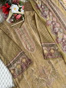 Premium Maslin Digital Print Embroidered Pakistani 3 Piece Suit