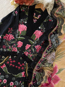 Luxury Black Rose Print Pakistani Salwar Kameez