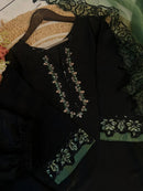 Midnight Bloom Embroidered Pakistani Suit Set