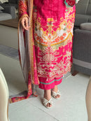 Floral Printed Embroidered Pakistani Casual Suit