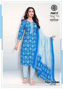 Deeptex Prints Naya Andaaz Vol 18 Cotton Embroiderd Kurti Pant With Dupatta