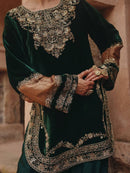 LG 2032 Luxury Velvet Embroidered Kurta Salwar 3-Piece Set
