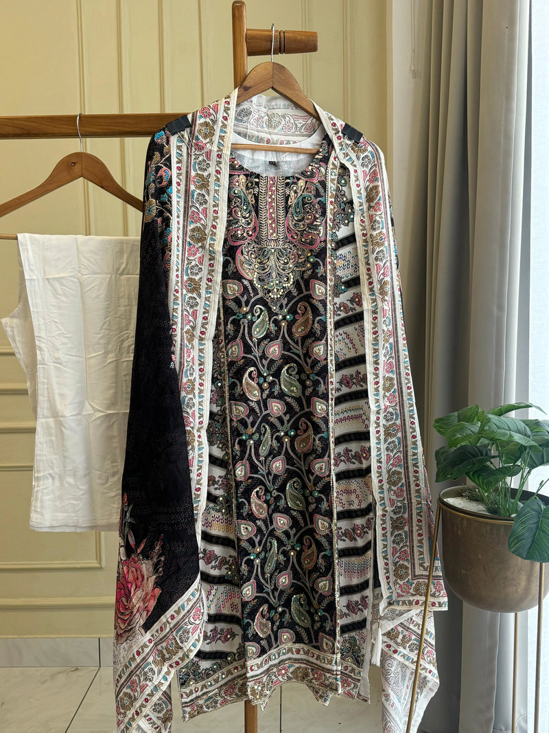 Shree Fab KT 122 I Pure Viscous Maslin Digital Print With Aari And Hand Work Suits