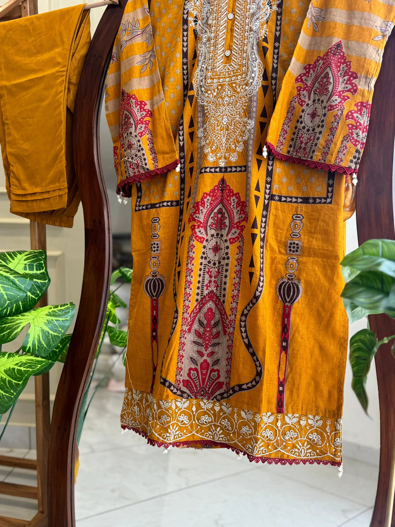 Premium Unstitched Lawns Cotton Pakistani Suits