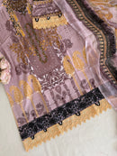 Ayraa Elegance Mauve & Mustard Printed Lawn Suit