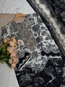 Black & White Printed Lawn Outfit