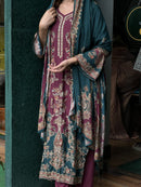 Premium Pure Viscose Maslin Digital Print Unstitched Pakistani Dress Material