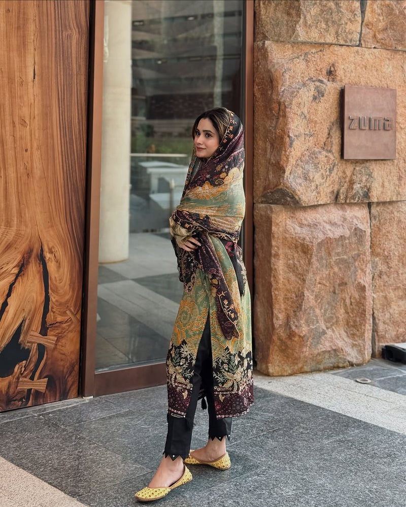 Al zohaib Az 1157 Pure Cotton Print Embroidery  Worked Pakistani Suits