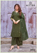 Mittoo Aaika Premium Viscose Embroidered Stitched Suit