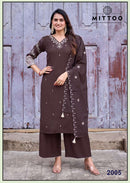 Mittoo Aaika Premium Viscose Embroidered Stitched Suit