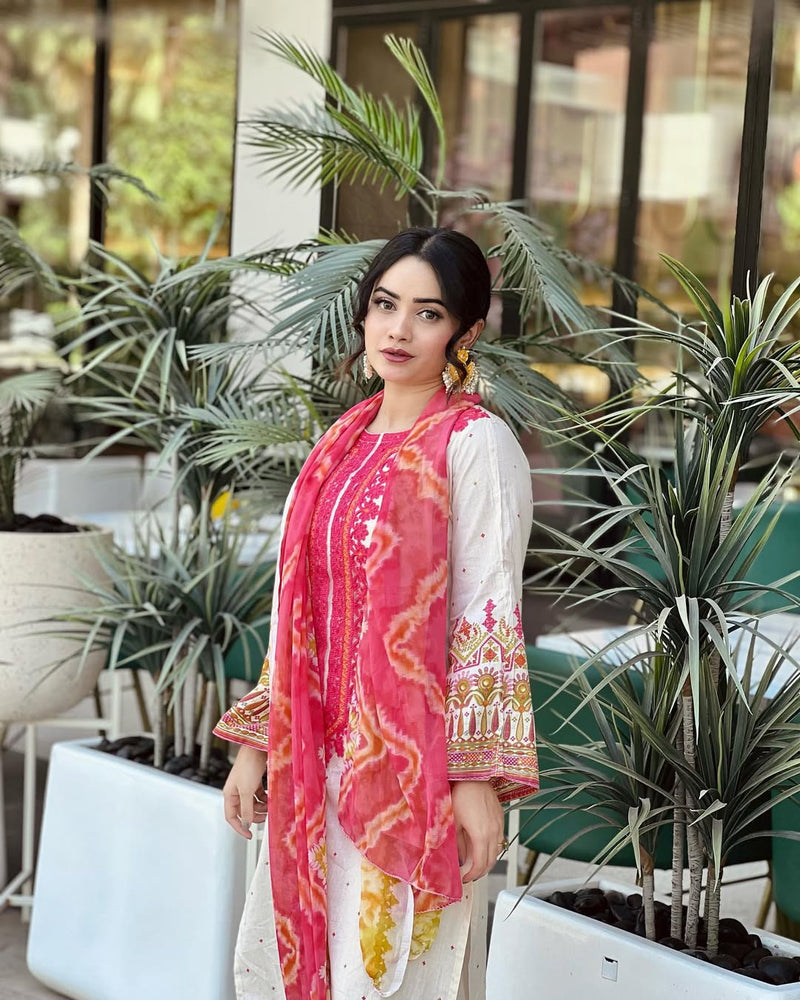 Aasha 1166 Pure Cotton Print With Exclusive Patch Embroidery Work Pakistani Suits
