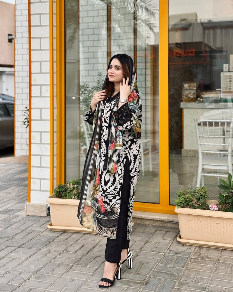 Maria B 1426 A Cotton Printed Emboridery Worked Viral Pakistani Suits