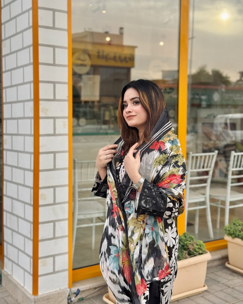 Maria B 1426 A Cotton Printed Emboridery Worked Viral Pakistani Suits