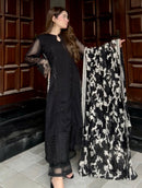 Johra Tex Jt 151 Heavy Bluming Georgette Front An Back Embroidered Worked Pakistani Suits