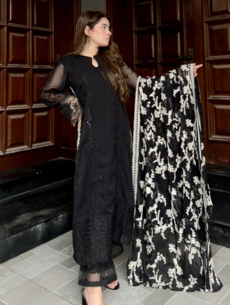Johra Tex Jt 151 Heavy Bluming Georgette Front An Back Embroidered Worked Pakistani Suits