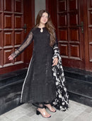 Johra Tex Jt 151 Heavy Bluming Georgette Front An Back Embroidered Worked Pakistani Suits