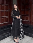 Johra Tex Jt 151 Heavy Bluming Georgette Front An Back Embroidered Worked Pakistani Suits