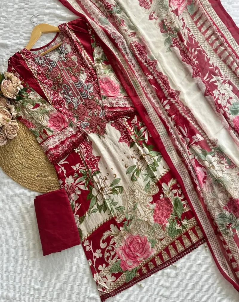 Aasha Designer 1173 Luxury Floral Lawn Collection