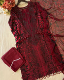 Festive Wear Maroon Cotton Suit with Handwork Suits