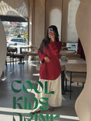 Gulzaar Maroon Kameez with Ivory Farshi Shalwar