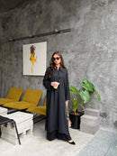 Elegant Black Pure Rayon Long Dress for Women