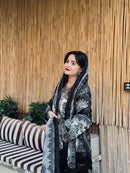 Classic Black N White Floral Pakistani Suit