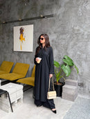 Elegant Black Pure Rayon Long Dress for Women