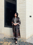 Premium Black Floral Pakistani Suit