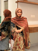 Black & Brown Traditional Maslin Digital Print Suit
