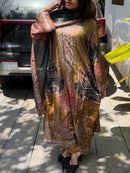Premium Maslin Silk Pakistani Suit with Floral Print & Elegant Embroidery Traditional Ethnic Wear