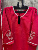 Mannat Code 004 Viscose Stylish Dark Pink Ready Made Wear Pakistani Suits