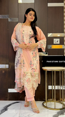 Hania Amir 1587 Fasmous Pakistani Designer Lawn Suit