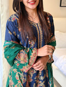 Festive Navy Blue Pakistani Style Salwar Suit